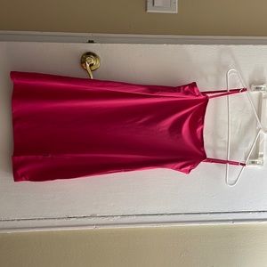 hot pink bodycon mini dress